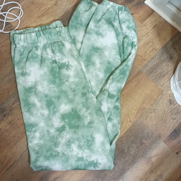 no brand Pants - 🟢8oz (253) tie dye green white sweat pants